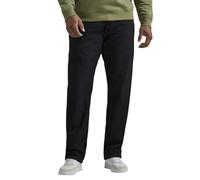 Lee Men's Big & Tall Legendary Relaxed Straight Jean, Overdye Black, 50W x 30L