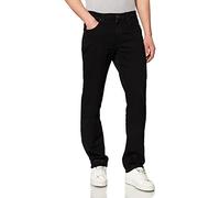 Lee Men's Brooklyn Straight Jeans, Clean Black, 32W / 34L