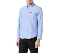 Lee Men's Button Down Shirts, Washed Blue, L