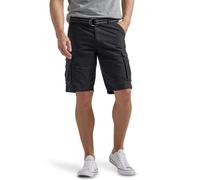 Lee Men's Dungarees New Belted Wyoming Cargo Short, Black, 36