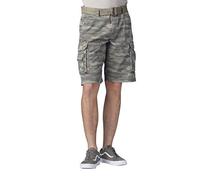 Lee Men's Dungarees New Belted Wyoming Cargo Short, Fatigue Camo, 38