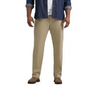 Lee Men's Extreme Comfort Khaki Pant, Pebble, 52W x 29L