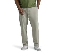 Lee Men's Extreme Motion Flat Front Relaxed Taper Pant Casual, Dove, 42W x 32L