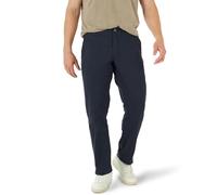 Lee Men's Extreme Motion Flat Front Relaxed Taper Pant Casual, Navy, 38W x 34L