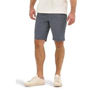 Lee Men's Extreme Motion Flat Front Short, Mood Indigo Stripe, 40