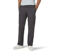 Lee Men's Extreme Motion Twill Cargo Pant, Charcoal, 34W x 32L