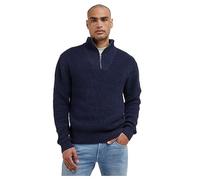 Lee Men's Half Zip Knit Sweater, Black, L