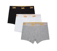 Lee Men's HARKINS Boxer Shorts, 3pk Black/White/Grey Marl, S