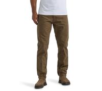 Lee Men's Legendary Relaxed Straight Jean, Teak-Plaid Fleece-Lined