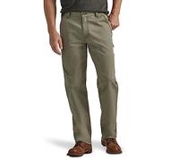 Lee Men's Legendary Workwear Carpenter Jean, Muted Olive, 34W x 32L