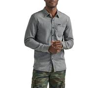 Lee Men's Long Sleeve Shirt, Gray Denim, 50/52