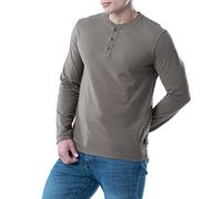 Lee Men's Long Sleeve Soft Washed Cotton Henley T-Shirt, Smoked Pearl, 34/36