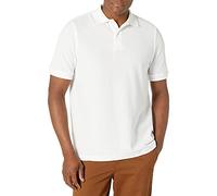 Lee Men's Modern Fit Short Sleeve Polo Shirt, White, 34/36