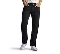 Lee Men's Regular Fit Straight Leg Jean, Double Black, 38W / 28L