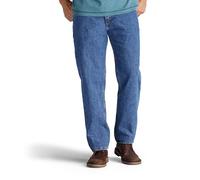 Lee Men's Relaxed Fit Straight Jeans, Medium Stone, 33W/30L