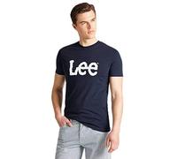 Lee Men's Wobbly Logo Tee T-Shirt, Navy Drop, 5XL
