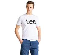 Lee Men's Wobbly Logo Tee T-Shirt, White, 4XL