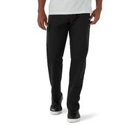 Lee Men's Total Freedom Stretch Relaxed Fit Flat Front Pant Casual, Black, 33W x 34L