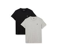 Lee Men's Twin Pack Crew T Shirt, Black/Grey, XL UK
