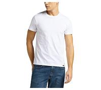 Lee Men's Twin Pack Crew T-Shirts, WHITE, 3XL