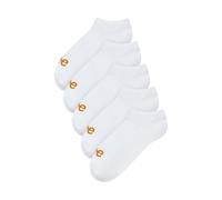 Lee Men's Unisex Ankle Womens Designer Cotton Socks in White Shoe Liners, 6-8