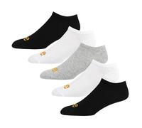 Lee Men's Unisex Ankle Womens Designer Cotton Socks Shoe Liners, Blacks/Whites/Grey Marl, 6-8