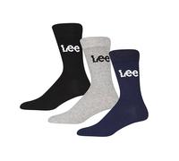 Lee Men's Unisex Smart Womens Low Calf Designer Dress Sock Casual Wear Crew, Black/Grey Marl/Navy, 40-42