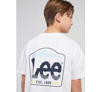 Lee Men's Wave Graphic SS T-Shirt in White | Size: 14-15 Years Lee White 14-15 Years