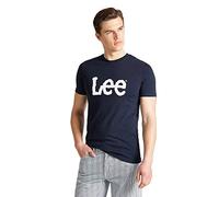 Lee Men's Wobbly Logo Tee T-Shirt, Navy Drop, 4XL