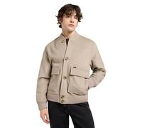 Lee Men's Wool Bomber Jacket, Warm Gray Heather, M