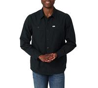 Lee Men's Workwear Loose Fit Long Sleeve Button-Down Overshirt Shirt, Charcoal (Canvas), 50/52