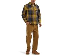 Lee Men's Workwear Relaxed Fit Overshirt, Heavy Weight Pollen Plaid, 42/44