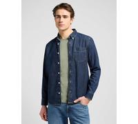 Lee Regular Fit Denim Button Down Shirt Blue Denim
