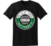 Lee Scratch Perry T-Shirt Ark Recording Studio Reggae Vinyl Records 45'S Tee Unisex Men's Tee Shirt Size 4XL Black