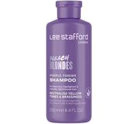 Lee Stafford Purple Toning Shampoo | Bleach Blonde Collection - Neutralizes Brass & Yellow Tones, Great for Color Treated, Silver, & Grey Hair, 250 ml