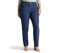 Lee Uniforms Women's Plus Size Relaxed-fit Elastic-Waist Jean - Blue - 20 Petite US