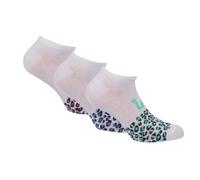 Lee Unisex Adult Leopard Print Liner Socks (Pack of 3) / 4 UK-7 UK White GT6899