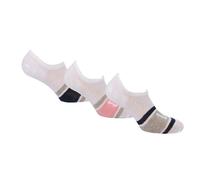 Lee Unisex Adult Liner Socks (Pack of 3) - White/Grey/Pink - White/Grey/Pink - 4 UK-7 UK
