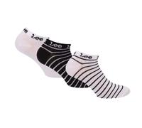 Lee Unisex Adult Trainers Liner Socks (Pack of 3) / 4 UK-7 UK White/Black GT6000