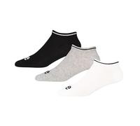 Lee Unisex Ankle Socks, Mens and Womens Designer Cotton Socks in Black/White/Grey | Low Rise Designer Branded Trainer Liners in Cotton Mix - Size 6-8 Multipack of 3