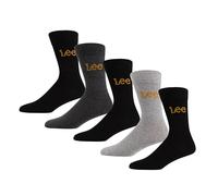 Lee Mens In Black/Greys/Navy | And Low Calf Designer Dress Casual Wear Unisex Smart Crew Socks, Blacks/Grey Marl/Navy/Charcoal Marl, 6-8 UK