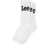 Lee Unisex Sport Socks in White | Mens and Womens Wicking Breathable Casual Walking Athletic Sock Mid Calf Designer Ribbed | Size 4-5.5 Multipack of 3