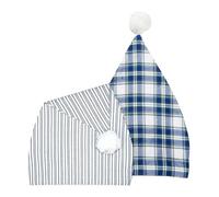 Lee Valley, Ireland - Men's Night Cap Set of 2, Blue Stripe-Blue White Check, Blue Stripe-blue White Check, One size