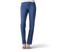 Lee Women’s Instantly Slims Classic Relaxed Fit Monroe Straight Leg Jean - Blue - 10 Short