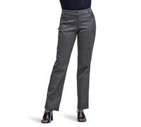 Lee Women’s Relaxed Fit All Day Straight Leg Pant, Black White Rockhill Plaid, 12 Short
