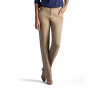 Lee Women’s Relaxed Fit All Day Straight Leg Pant, Flax, 10 US Brown