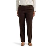 Lee Women’s Relaxed Fit All Day Straight Leg Pant, Flax, 14 US Brown