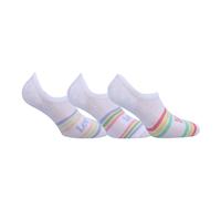 Lee Womens 3 Pack of Shoe Liner Socks in White Polycotton - Size UK 4-7