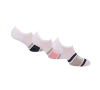 Lee Womens 3 Pack of Shoe Liner Socks in White Polycotton - Size UK 4-7