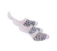 Lee Womens 3 Pack of Shoe Liner Socks in White Polycotton - Size UK 4-7